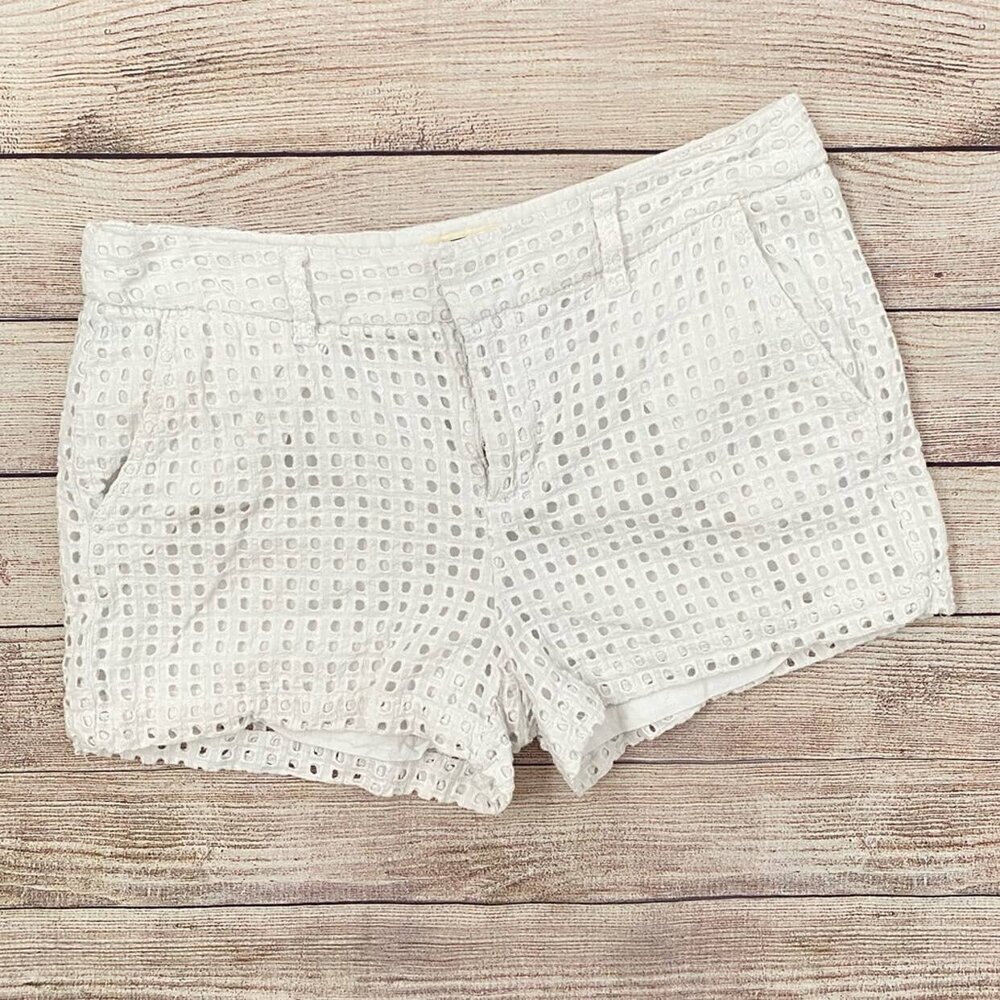 Khakis by Gap The City 3" Short White Eyelet Shorts‎ Size 14